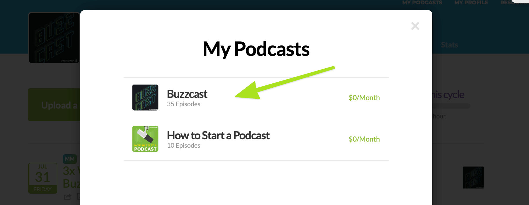 Adding a new podcast