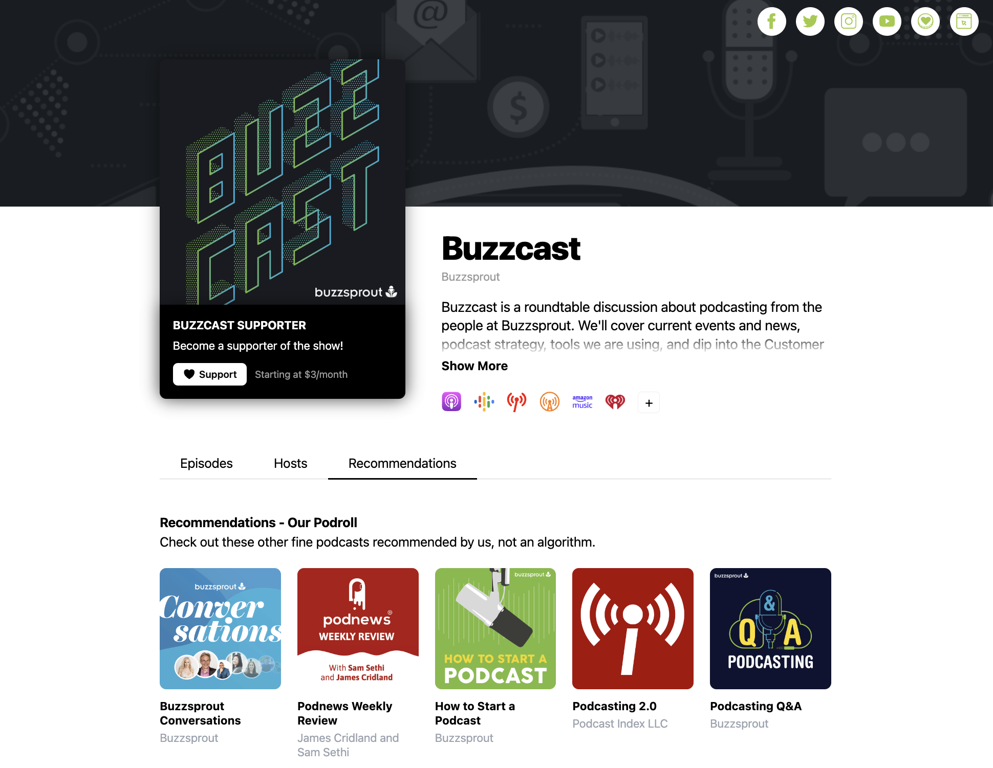 Podroll for Buzzcast