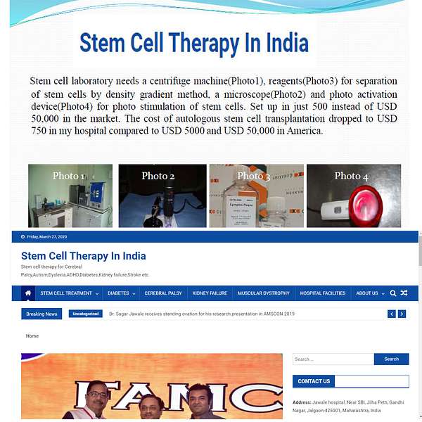 Stem Cell Therapy India Podcast Artwork Image