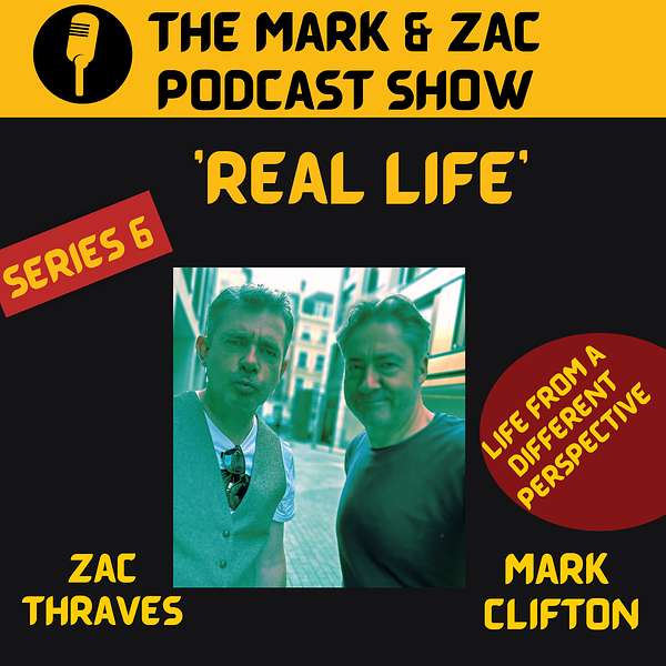 Mark and Zac 'The Outsiders' Podcast Show. Podcast Artwork Image