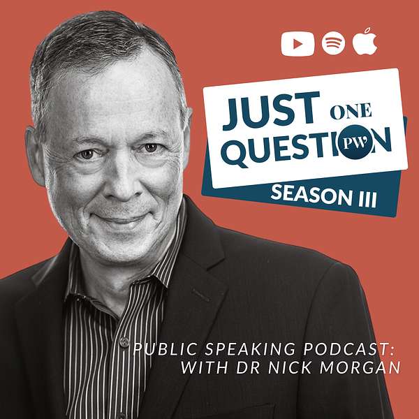 Just One Question: Public Speaking Podcast Podcast Artwork Image